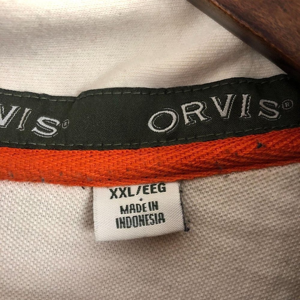 *SOLD* Orvis Grey Fleece Lined Long Sleeve Pullover XXL - Picture 7 of 9